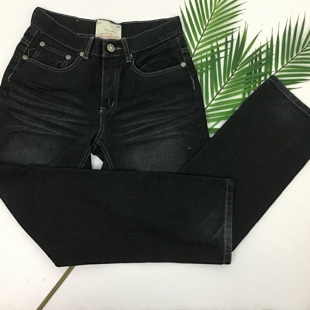 Brooklyn Express Black Straight Jeans Size 30